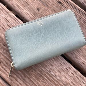 Fossil wallet mint green leather
